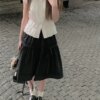 Lei Lei Skirt High Waisted Crotch Covering Loose Half Body Skirt