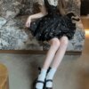 Alice Nocturne False Two Piece Black Dress