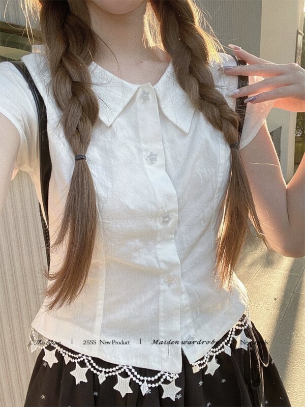 Star Set Shirt Half Skirt Two Piece