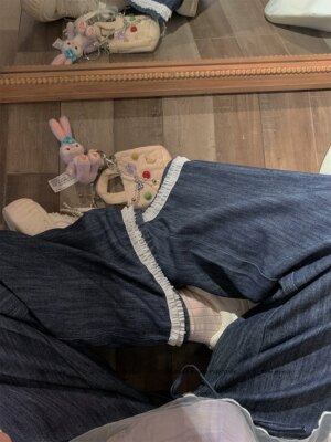 Straight Leg Wide Leg Jeans in Natural Hemp Original Colour