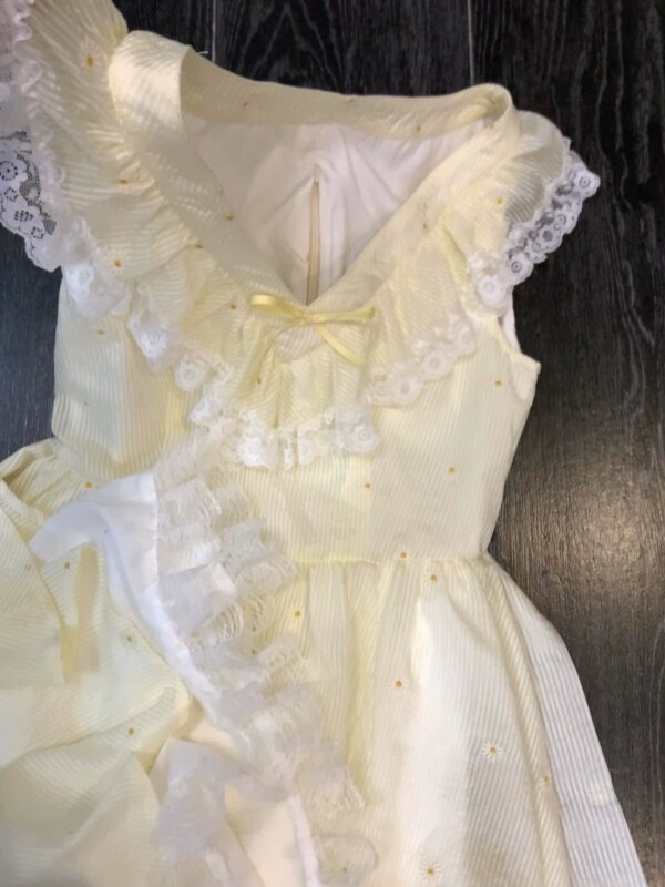 Sunset Chrysanthemum Yellow Floral Dress