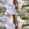 Tender Love Letter Purple Short Sleeve Waistless Dress