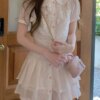 Sweetheart Waisted Shirt Polka Dot Dress