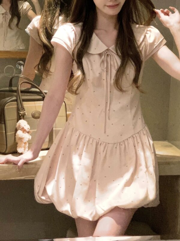 Heartwarming Coralie College Style Short Skirt Dress