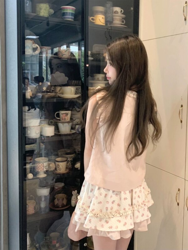 Sweetie Girlfriend Floral Shirt Sleeveless Top