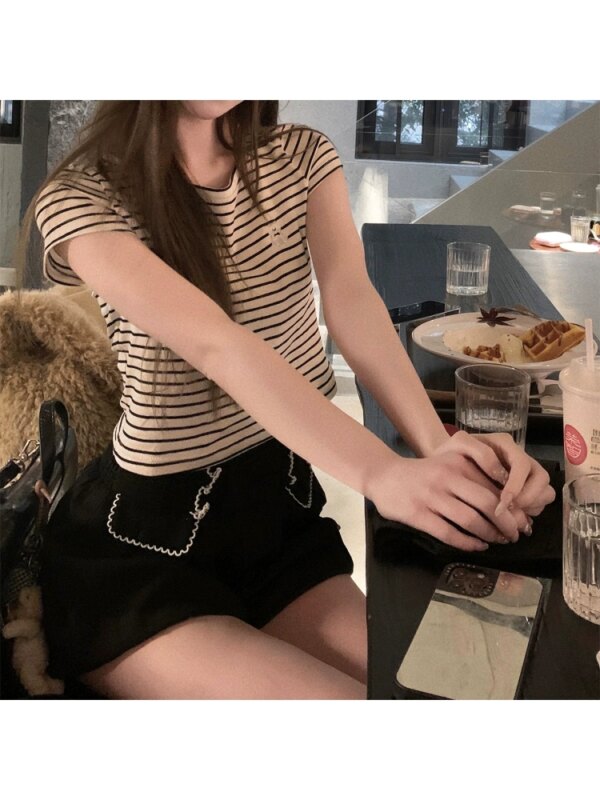 Sailor's Dream Striped Short Sleeve Top