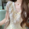 Sunset Chrysanthemum Yellow Floral Dress