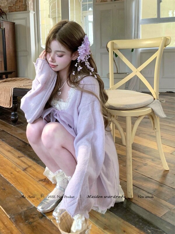 Wisteria Elf Sweater Knit Cardigan