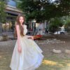 Sunset Chrysanthemum Yellow Floral Dress