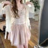 Little Flower Lust Camisole Tank Top Inside Self-Tie Breast Pad