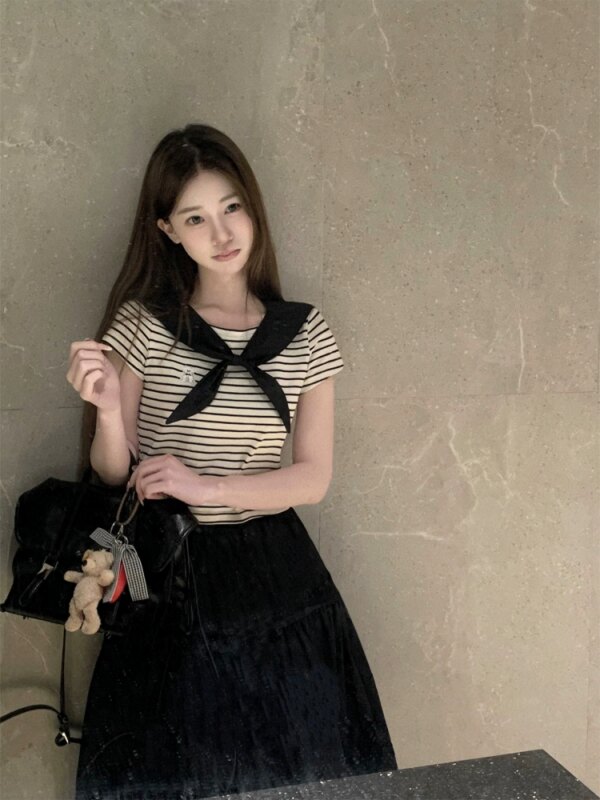 Sailor's Dream Striped Short Sleeve Top
