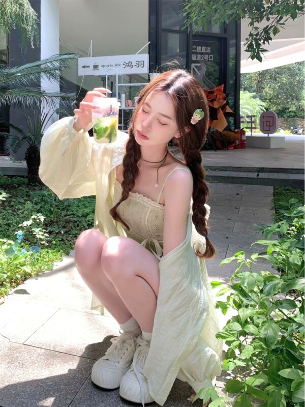 Asakusa Floral Affairs Waist-slimming Short Skirt Halter Dress