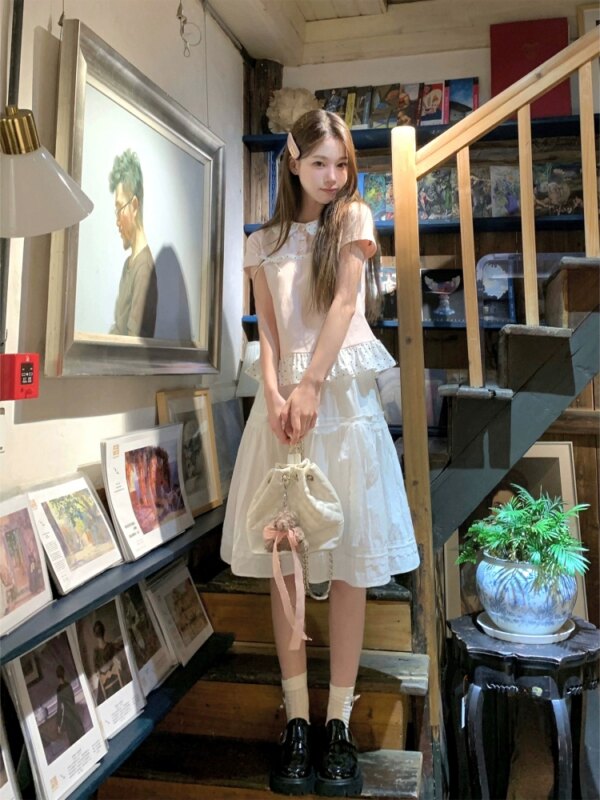 Lei Lei Skirt High Waisted Crotch Covering Loose Half Body Skirt