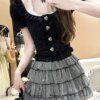 Showa Spice Set Top Halter Skirt False Two Piece