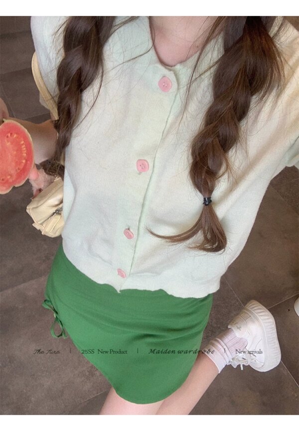 Apple Cider Skinny Knit Short Sleeve Top