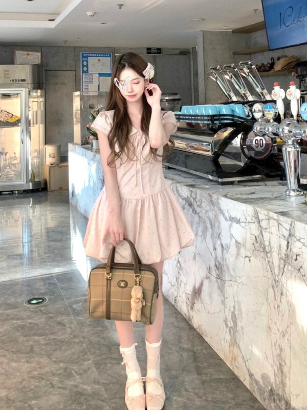 Heartwarming Coralie College Style Short Skirt Dress