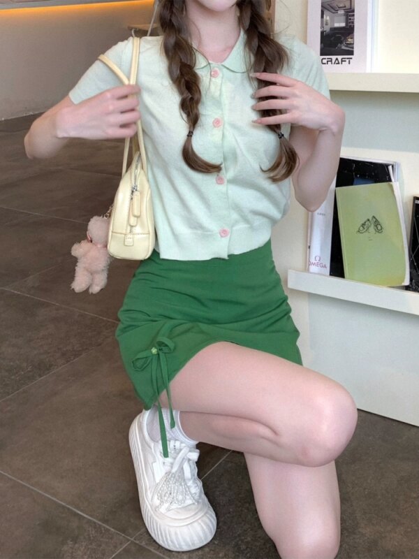 Apple Cider Skinny Knit Short Sleeve Top