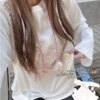 Puppy Picnic Round Neck Long Sleeve T-Shirt Top