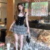 Showa Spice Set Top Halter Skirt False Two Piece