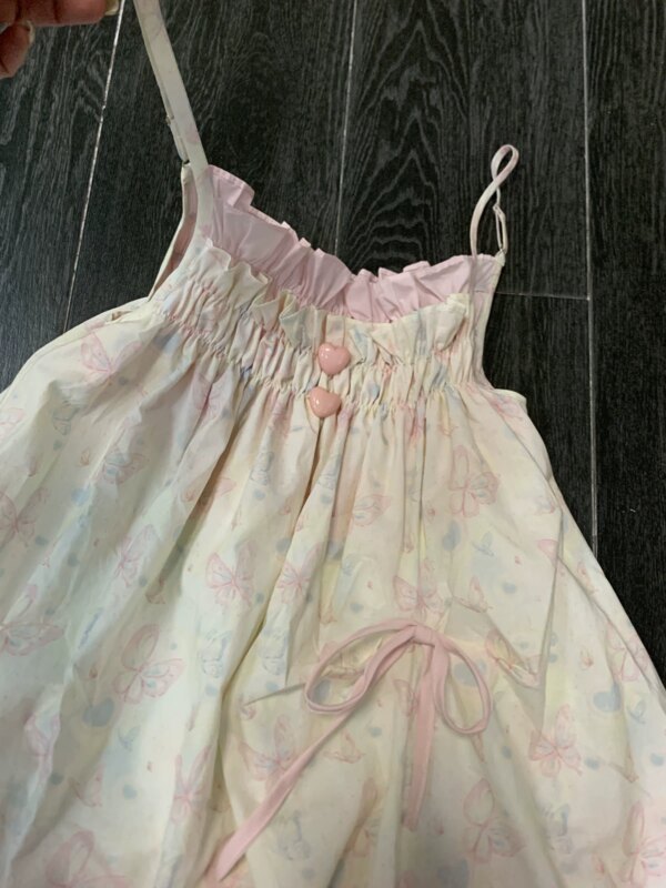 Butterfly Candy Crushed Floral Irregular Halter Dress