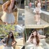 Little Clouds Pod Skirt Halter Skirt